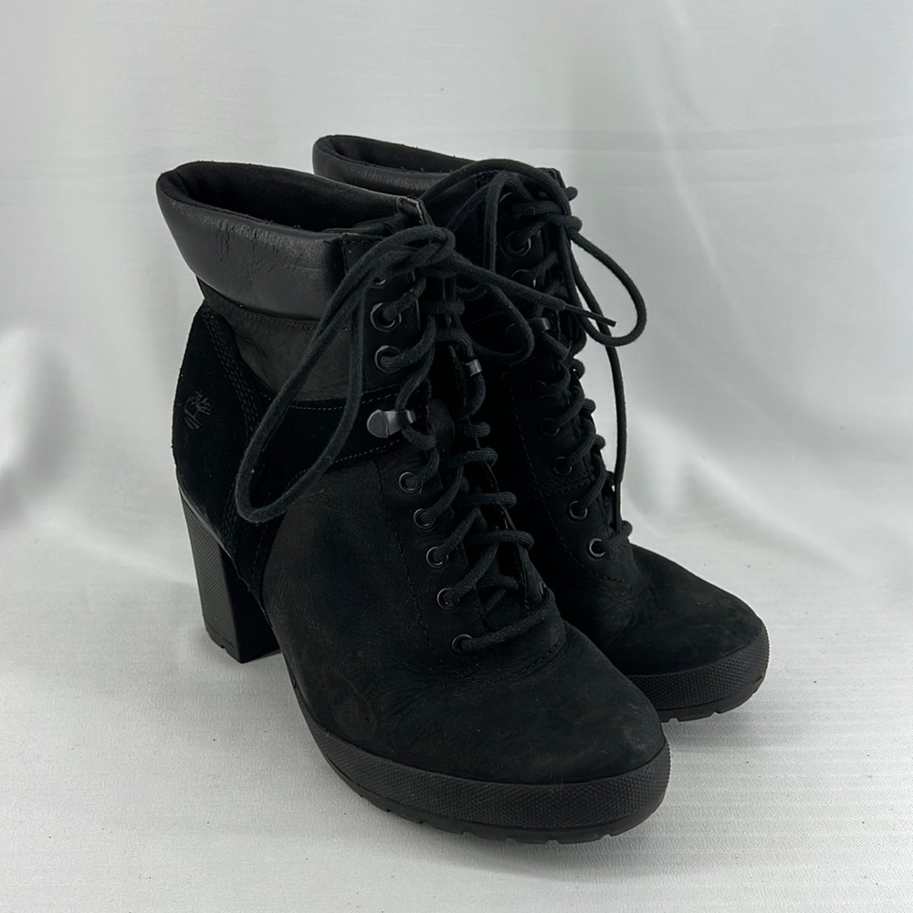 Timberland Camdale Chunky Field Boots Black Leather Lace Up